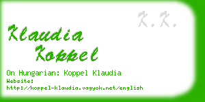 klaudia koppel business card